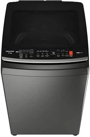 Máquina de Lavar Brastemp 17Kg Cinza Platinum com Design Infinity e Soft Close - BW17LTA 110v