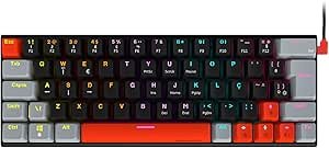 TECLADO GAMER MECANICO PCYES KUROMORI 60% - SWITCH BLUE - LED RAINBOW - PTKM60BL