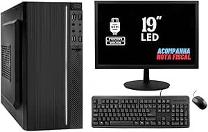 COMPUTADOR PC COMPLETO INTEL 3ª GERAÇÃO 8GB RAM SSD 240GB MONITOR 19''