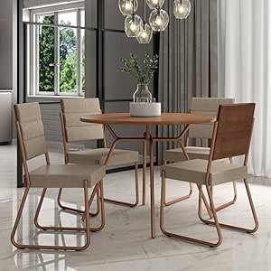 Conjunto Sala de Jantar 4 Cadeiras San Francisco Carraro