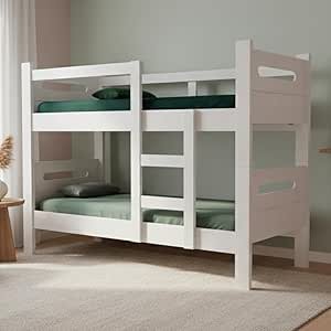 Beliche Compacta Moderna Vira Duas Camas Solteiro Com Design Funcional E Estrutura Reforçada (Branco)