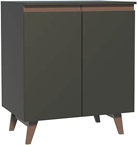 Balcão Madesa Reims 70 cm 2 Portas - Preto
