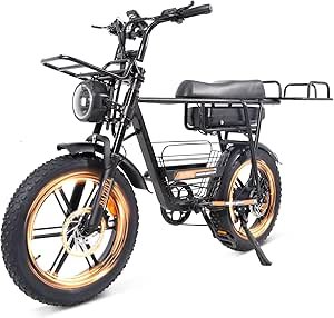 BEMMY Bicicleta Elétrica para Adultos, Pneu Largo de 20”x4, 1000W, Bicicleta Elétrica de Motocicleta de 7 Velocidades, Bateria de 48V, até 50 Km/h. A única Loja Autorizada "Bemmy-B